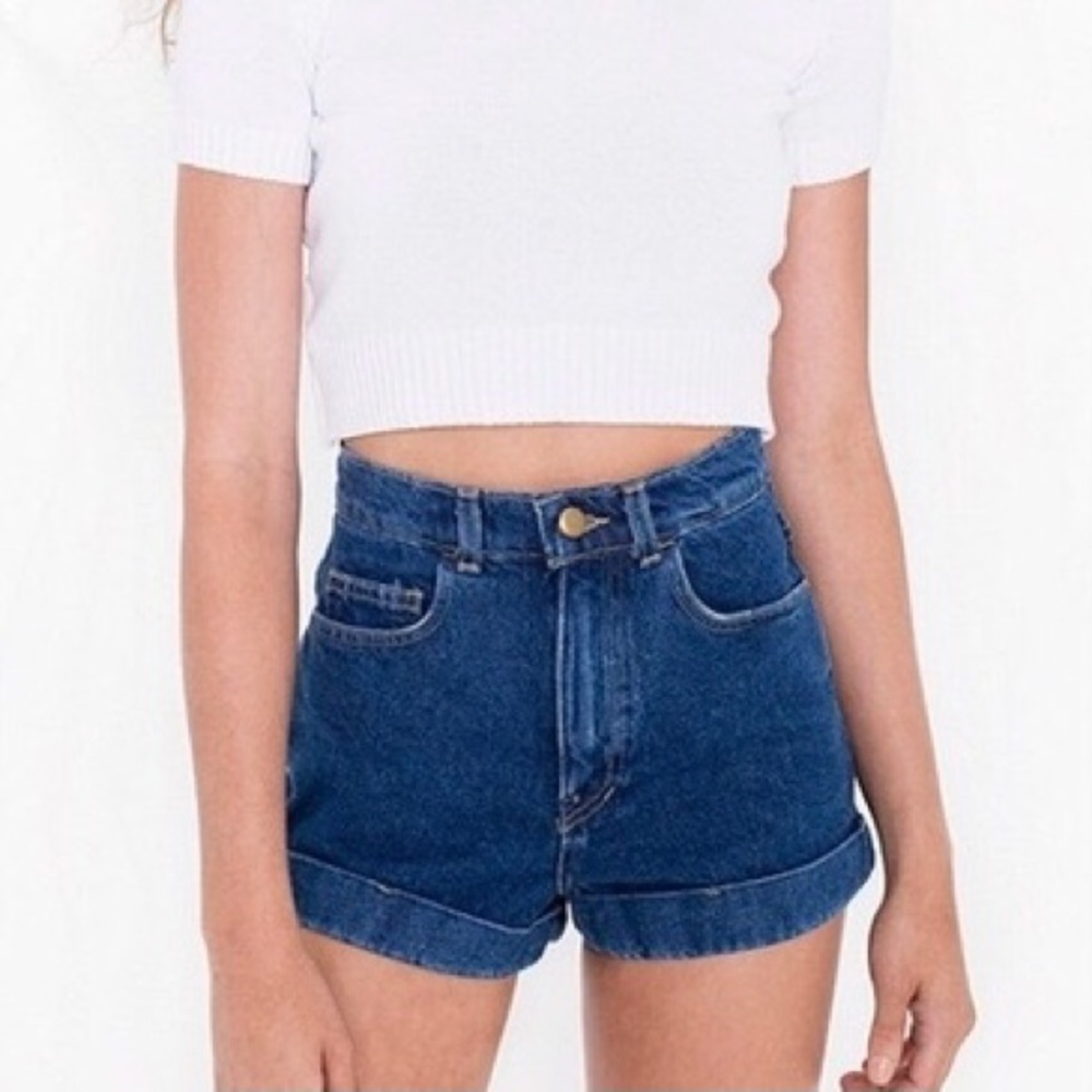 American Apparel (OG) High Waisted Denim Shorts
